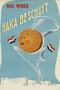 700031 Affiche voor het beschuit van de Coöperatieve groothandelsvereniging De Handelskamer (HaKa, Kanaalweg 19) te ...